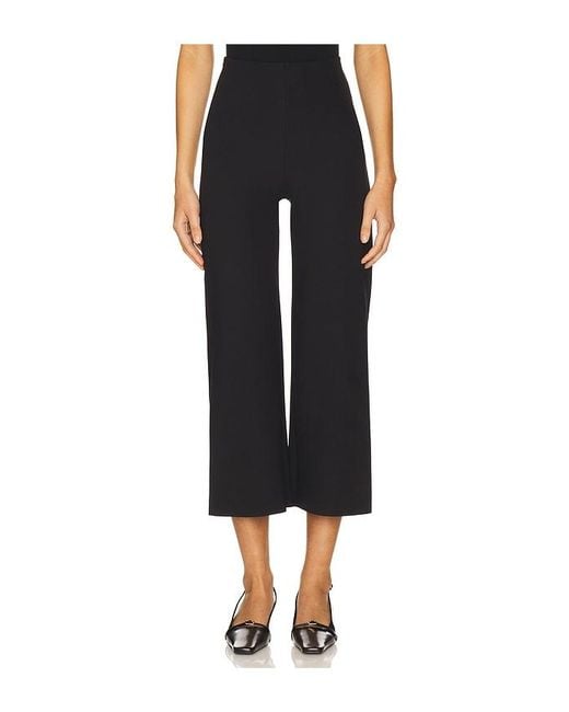 Commando Black Neoprene Cropped Wide Leg