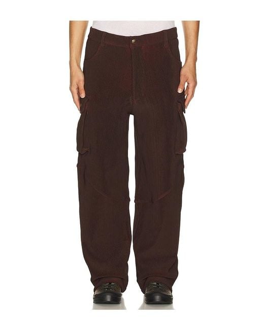 Isa Boulder Brown Blaze Cargo Pants for men