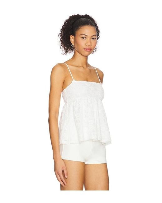 MORE TO COME White Solana Babydoll Top