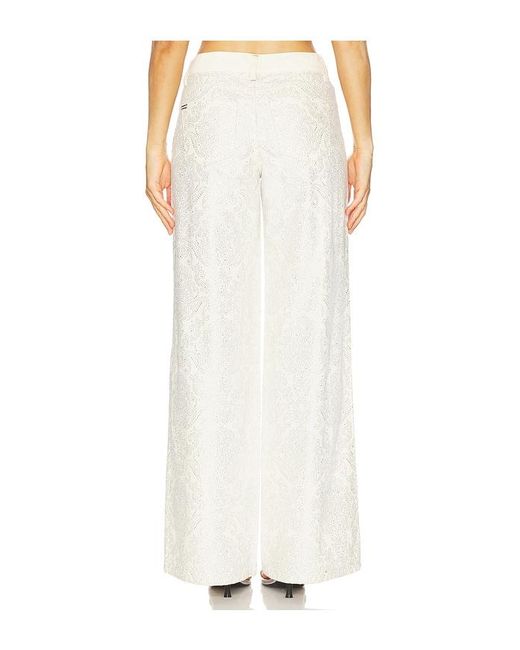 Alice + Olivia White Jasper Amazing Embellished Jean
