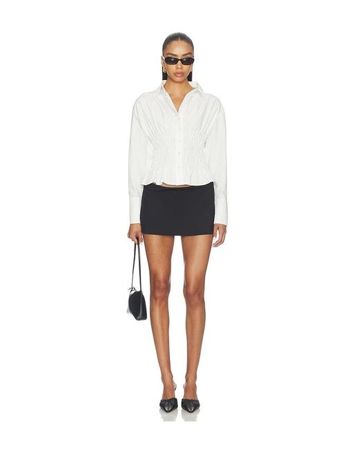 ALL THE WAYS White Tiffani Button Up Top