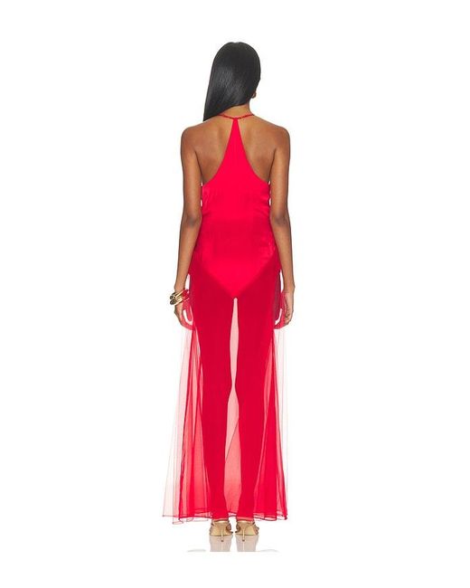 GUIZIO Red Olympia Maxi Dress