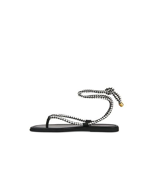 Veronica Beard White Carmina Woven Cord Sandal