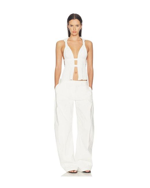 HAELO White Pleated Panel Top