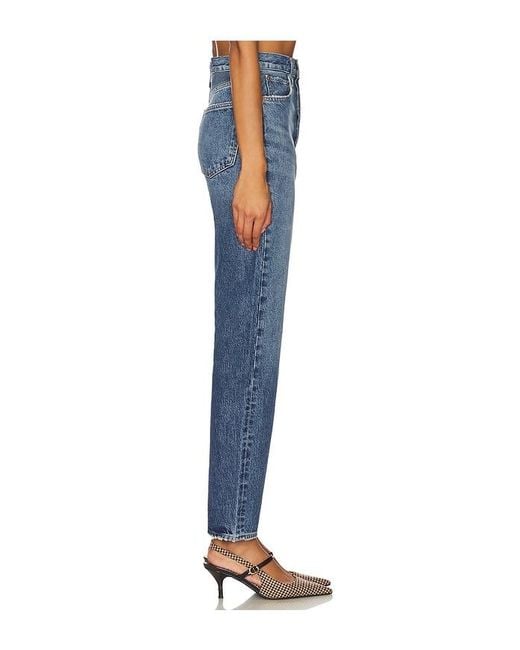 Agolde Blue 90S Pinch Waist High Rise Straight Jeans