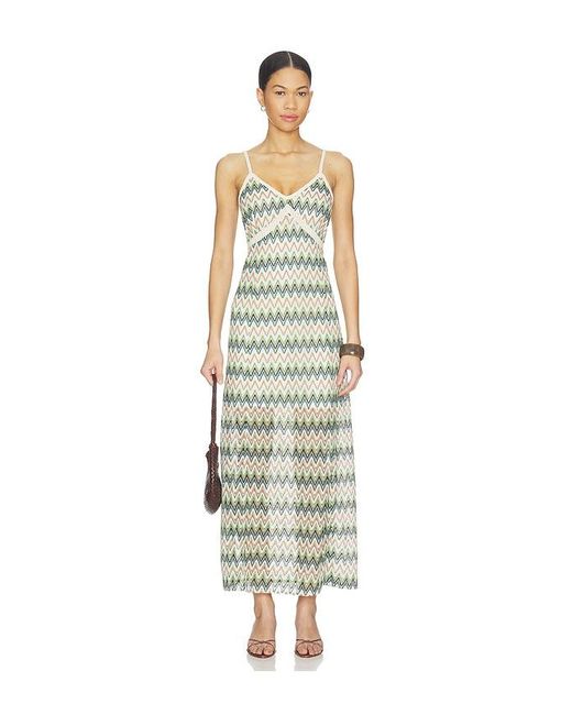 Central Park West White Celine Crochet Maxi Dress