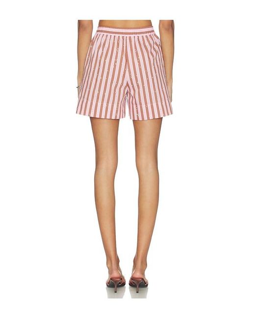 Essentiel Antwerp Pink Jeeuw Rhinestone Mini Shorts