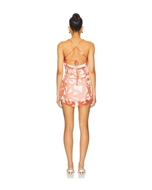 Amanda Uprichard Orange Audria Skort Romper