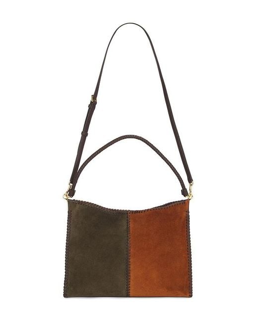 Veronica Beard Brown Colorblock Vida Bag