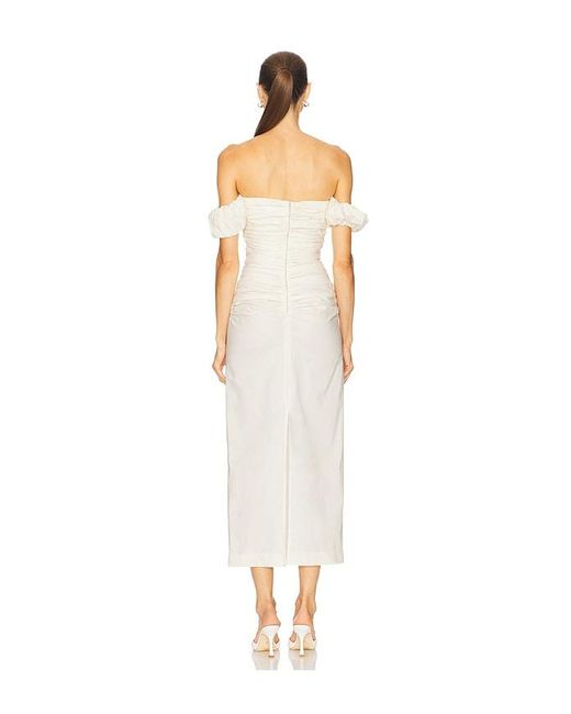 Camila Coelho White Maisy Midi Dress