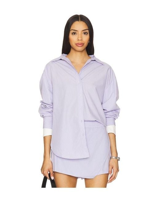 Line & Dot White Maxin Shirt