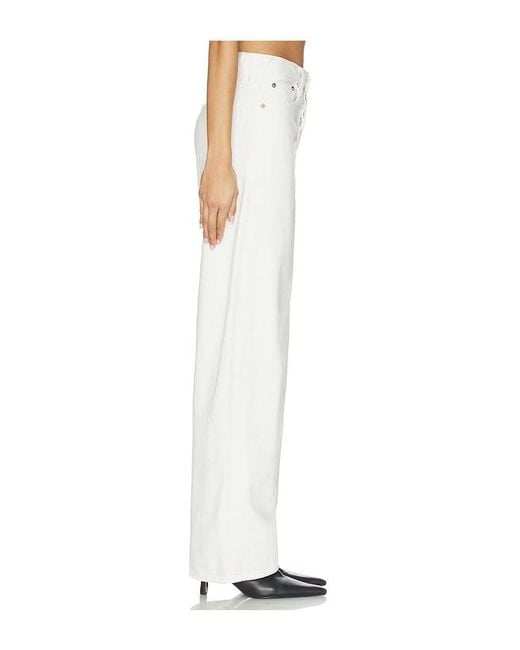 Agolde White Arc Loose Wide Crop Jeans