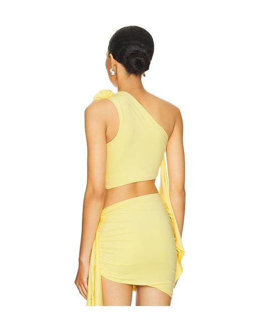 Lovers + Friends Yellow Cordelia Top