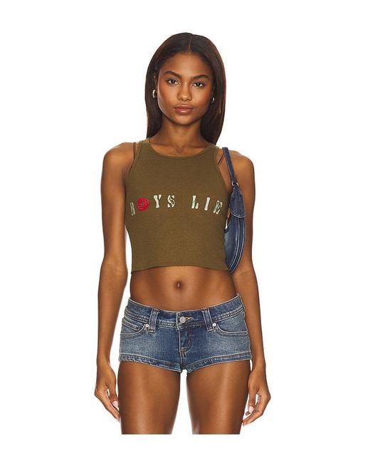 Boys Lie Brown Tank-Top Cadet