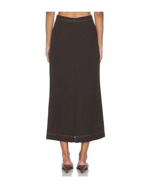 ALIGNE Black Mia Linen Mix Skirt