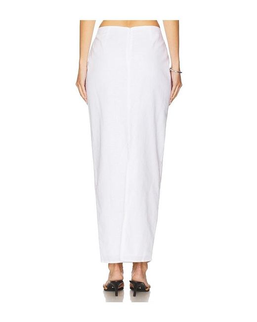 SNDY'S White Kelley Maxi Skirt