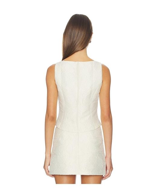 Amanda Uprichard White Ines Top