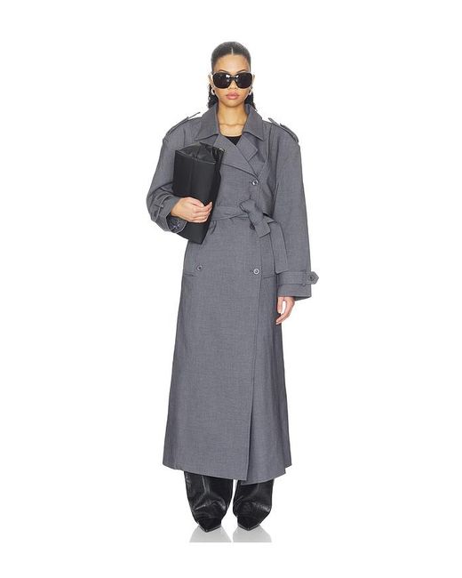 MOTHER OF ALL Blue Brooklyn Long Trench Coat