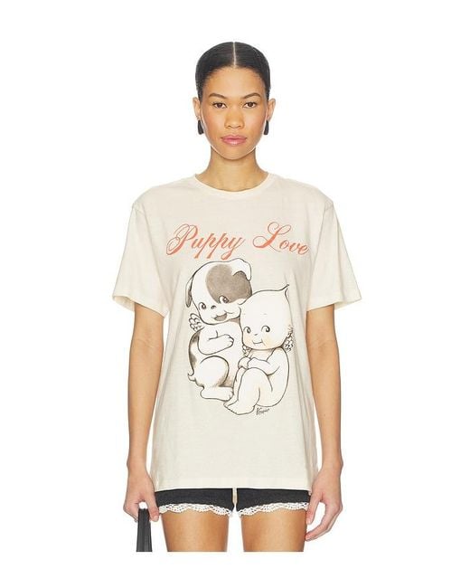 The Forecast Agency White Kewpie Puppy Love Tee for men