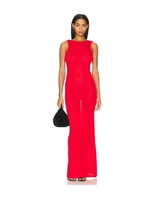 Runaway the Label Red Adriana Maxi Dress