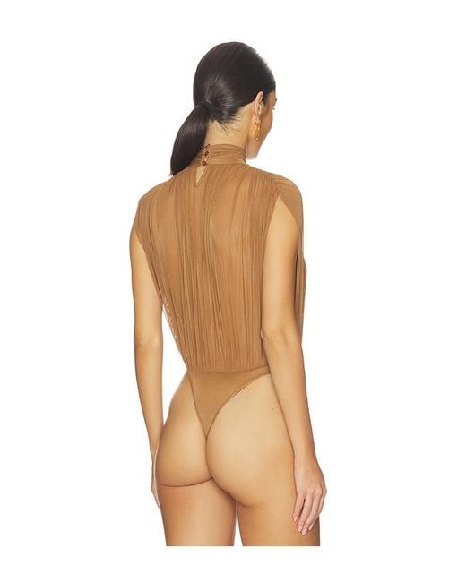 SER.O.YA Red Giulia Mesh Bodysuit