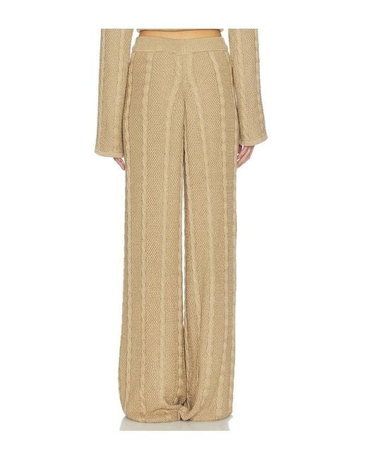 SNDY'S Natural Cici Cable Knit Pant