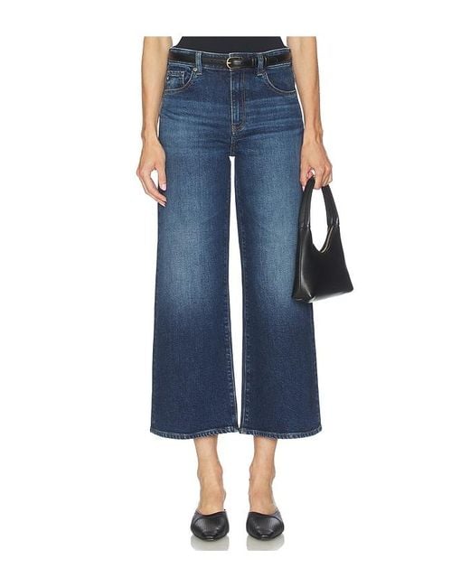 AG Jeans Blue Saige Wide Leg Crop Jeans