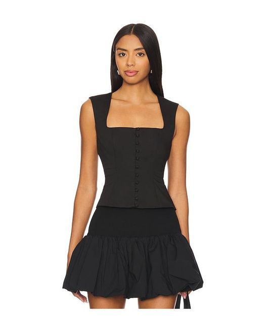 MAJORELLE Black Lulu Top