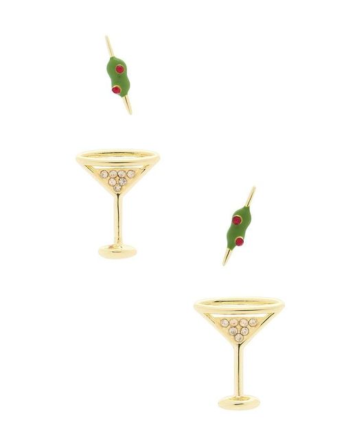BaubleBar Metallic Martini Earring Set