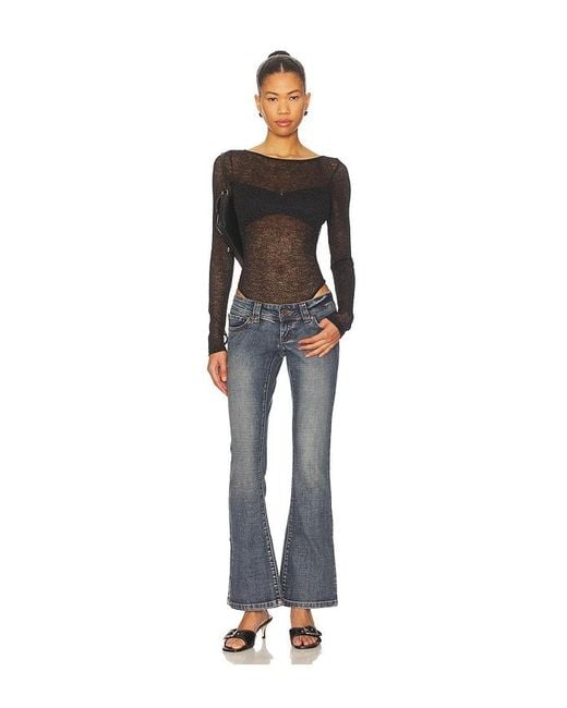 superdown Black Minerva Bodysuit