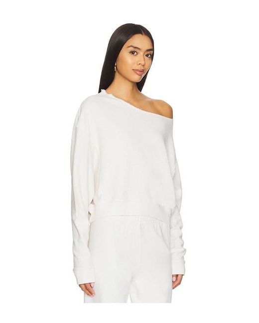 Lamade White Maggie Off Shoulder Pullover