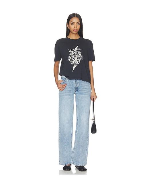 Anine Bing Blue Walker Tiger Tee