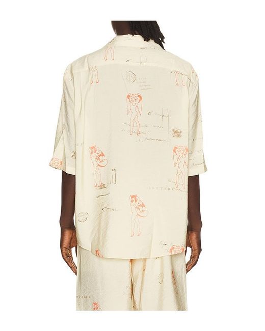 M I S B H V Natural Devil & Angel Postcard Shirt for men