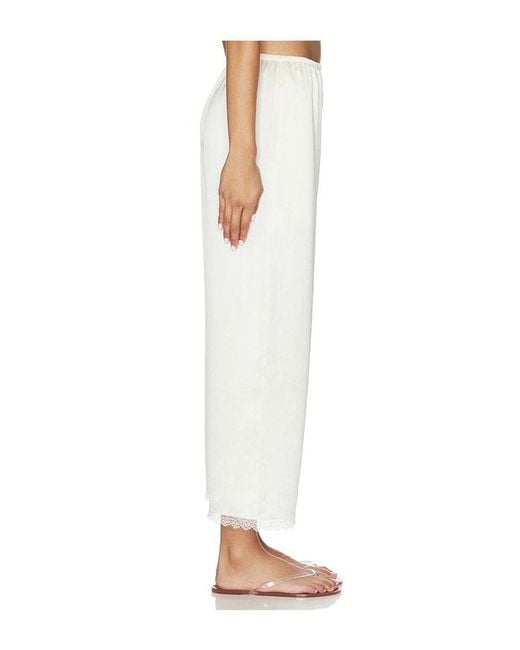 Leset White Barb Lace Crop Pant