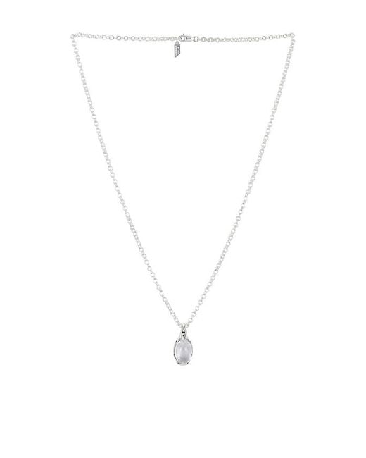 Loren Stewart White Crystal Orb Amulet Necklace