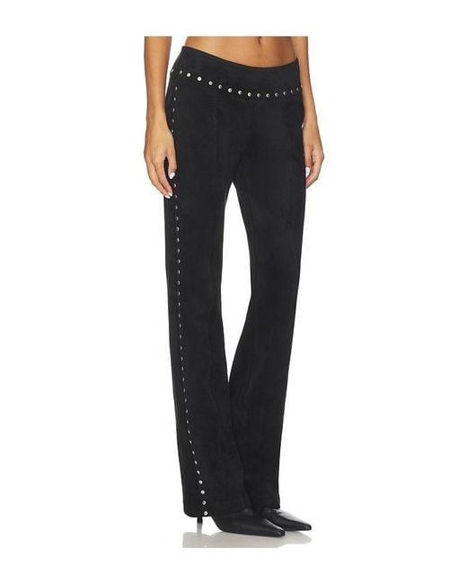 Amanda Uprichard Black Regency Suede Pants