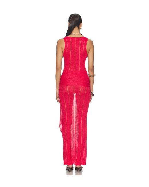 superdown Red Macie Drape Maxi Dress