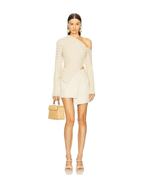 Cult Gaia Natural Jaidan Knit Top