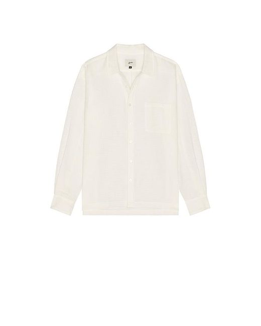 Bather White Waffle Leisure Shirt for men
