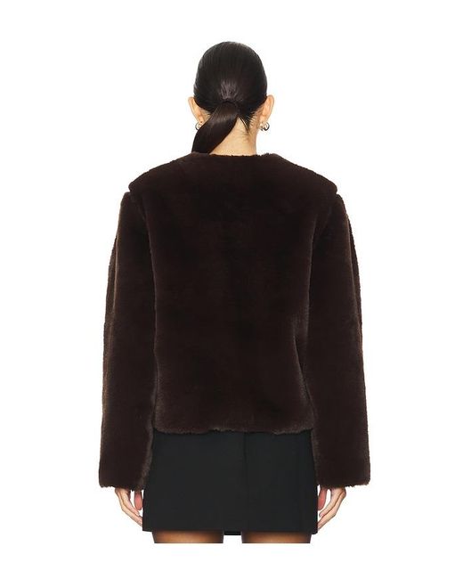 Lovers + Friends Black Rhoda Faux Fur Jacket