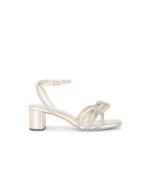 Loeffler Randall White Mikel Mid Heel Bow Sandal