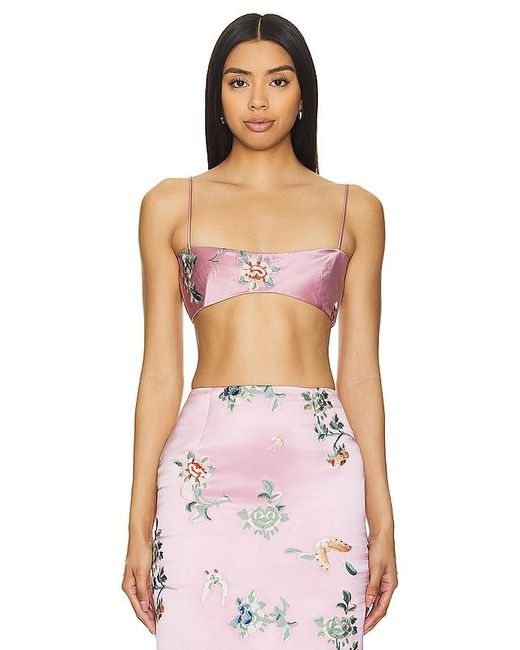 Kim Shui Pink Embroidered Bralette