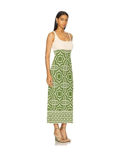 MISA Los Angles Green Kleid Kalil