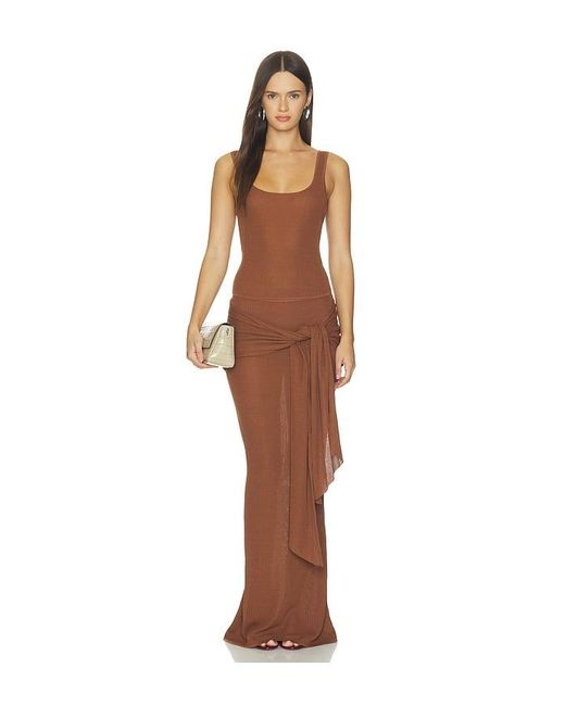 SER.O.YA Brown Santee Skirt