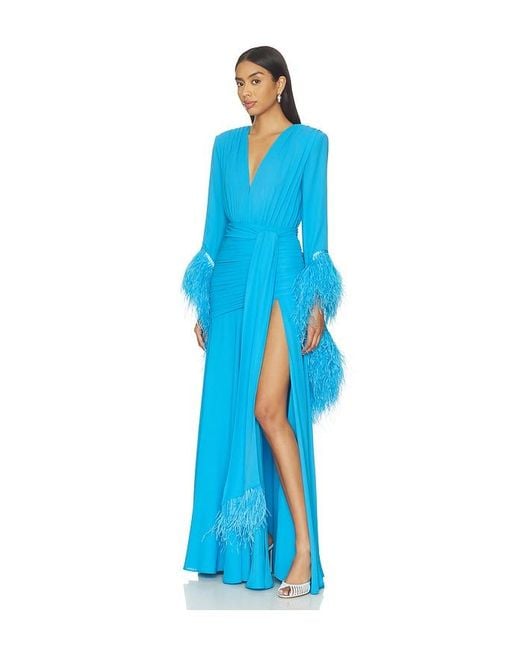 Bronx and Banco Blue Geisha Maxi Dress
