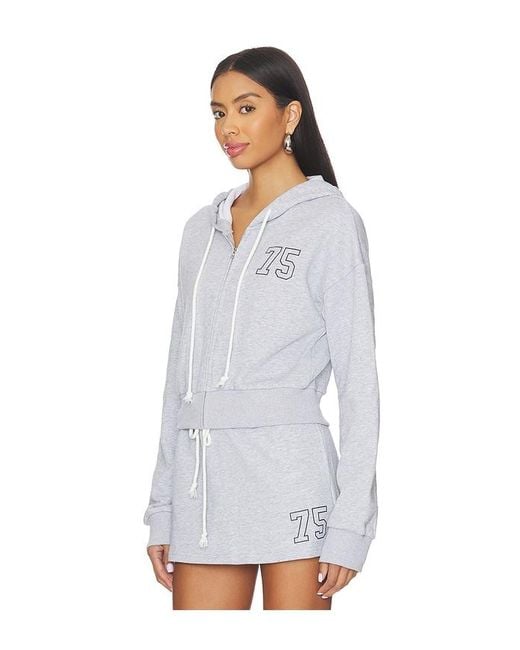 superdown White Kasia Zip Up Hoodie