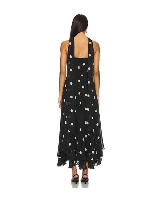Amanda Uprichard Black Monterey Dress With Scarf