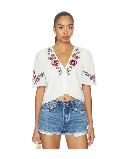 Cleobella Blue Brett Top