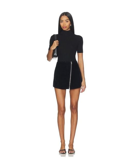 Hudson Black Mini Wrap Skort