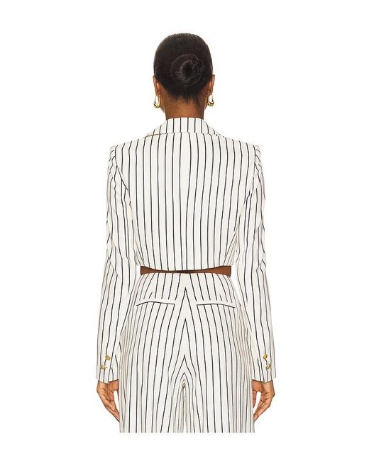 L'Agence White Izzie Cropped Blazer